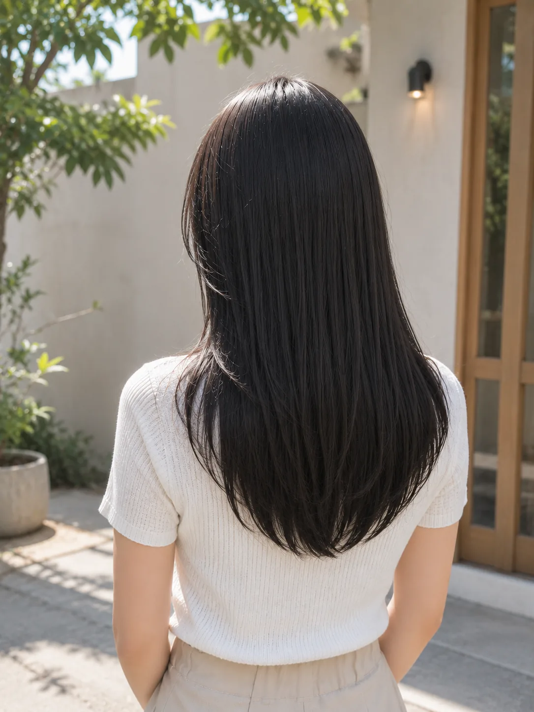 結べる長さを残したレイヤー