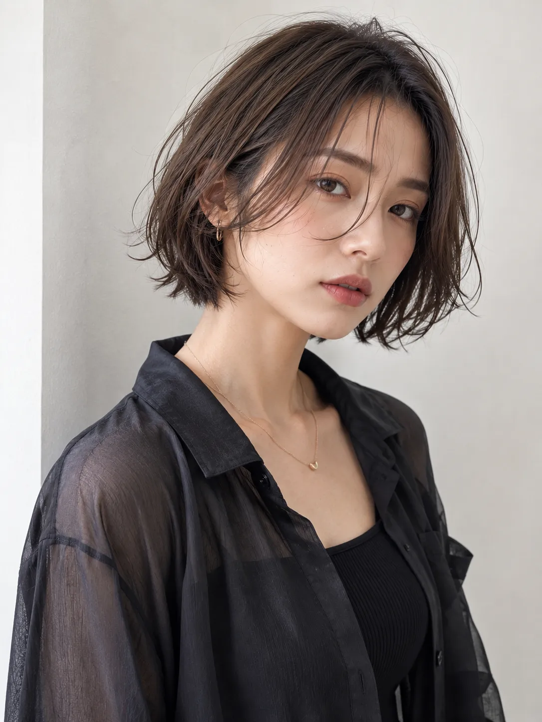 大人可愛いショートボブ
