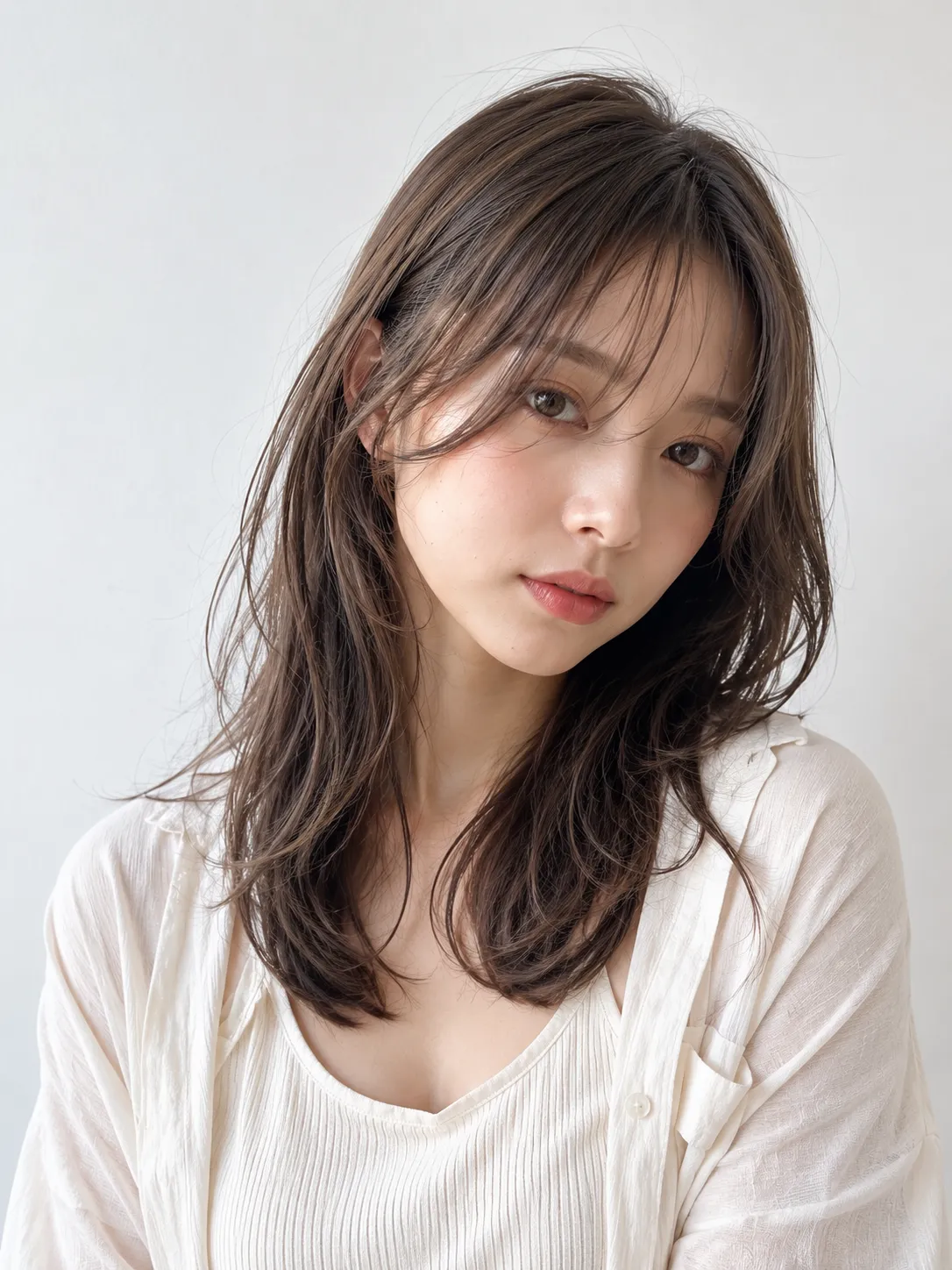 内巻きのロングスタイル